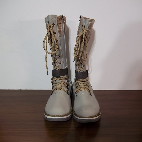 NEW - Oh! Chics - Ladies - grey/tan - mid-calf - winter boots - size 9 - Picture 4 of 5